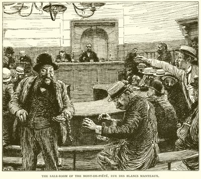 Der Verkaufsraum des Mont-de-Piété, Rue des Blancs Manteaux von English School