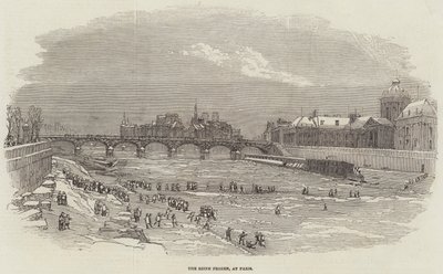 Die Seine gefroren, in Paris von English School