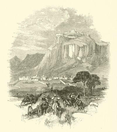 Die Belagerung von Korinth (Gravur) von English School