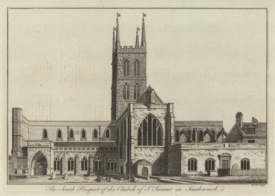Südansicht der Kirche St Saviour in Southwark von English School