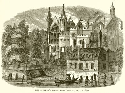Das Sprecherhaus vom Fluss aus, 1830 von English School