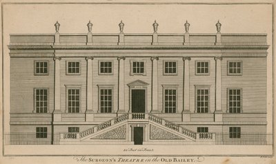Das Chirurgentheater im Old Bailey, London von English School