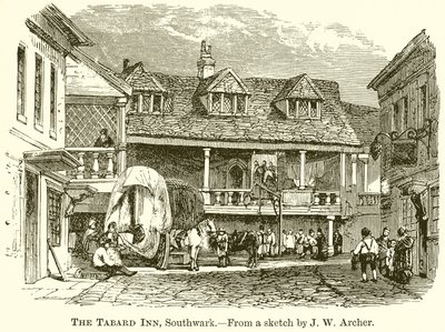 Das Tabard Inn, Southwark von English School