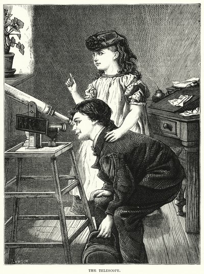 Das Teleskop (Gravur) von English School