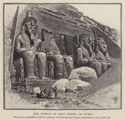 Der Tempel von Abu Simbel in Nubien von English School