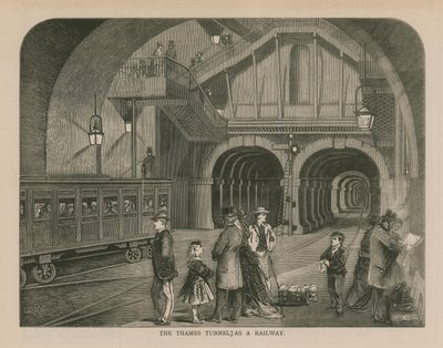 Der Themse-Tunnel als Eisenbahn von English School