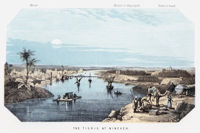 Der Tigris bei Ninive (farbige Gravur) von English School