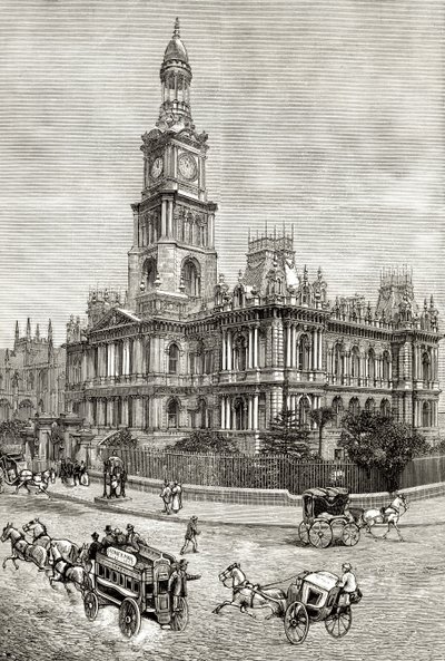 Das Rathaus, Sydney, ca. 1880, aus 