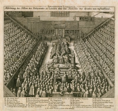 Der Prozess des Earl of Strafford von English School