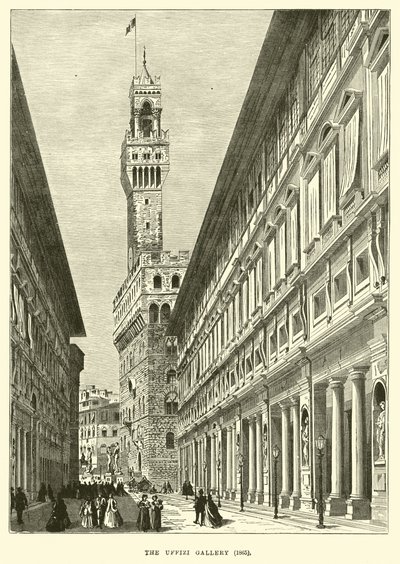 Die Uffizien, 1865 von English School