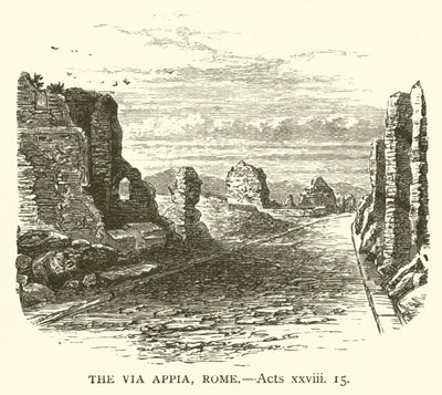 Die Via Appia, Rom, Apostelgeschichte, xxviii von English School