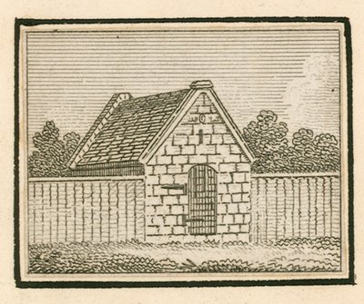Der weiße Wasserleitungsbau des White Conduit House, Islington, London von English School