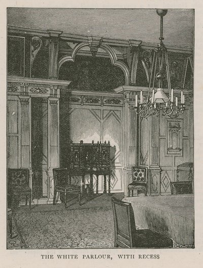 Das weiße Wohnzimmer mit Nische, Holland House von English School