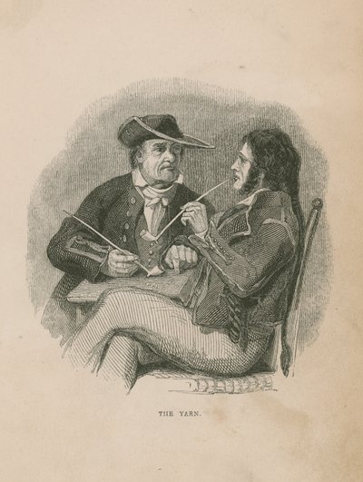 Das Garn; Illustration aus Poor Jack von Frederick Marryat von English School