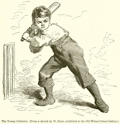 Der junge Cricketspieler von English School