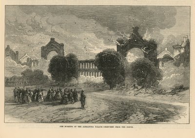 Der Brand des Alexandra Palace von English School
