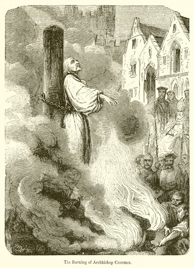Verbrennung von Erzbischof Cranmer von English School