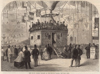 Der Wagen von Nadars Ballon im Crystal Palace von English School