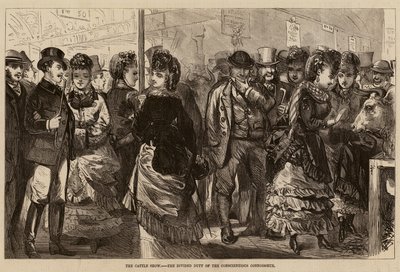 Die Viehschau, die geteilte Pflicht des gewissenhaften Kenners (Gravur) von English School