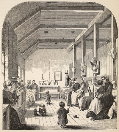 Die Gefängnis-Kinderkrippe im Brixton-Gefängnis, Illustration aus The Criminal Prisons of London and Scenes from Prison Life von Henry Mayhew und John Binny, veröffentlicht 1862 von English School