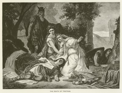 Der Tod von Tristram (Gravur) von English School