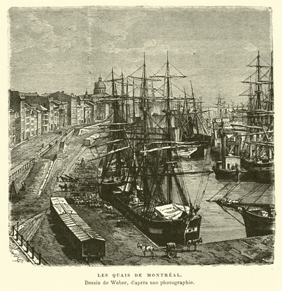 Die Docks von Montreal, Quebec, Kanada von English School