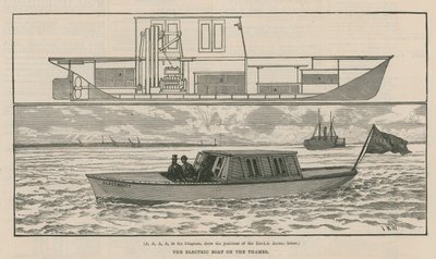 Das elektrische Boot auf der Themse von English School