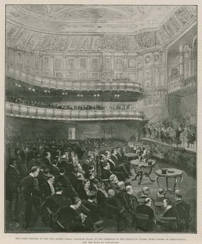 Das erste Konzert in der neuen Queens Hall, Langham Place von English School