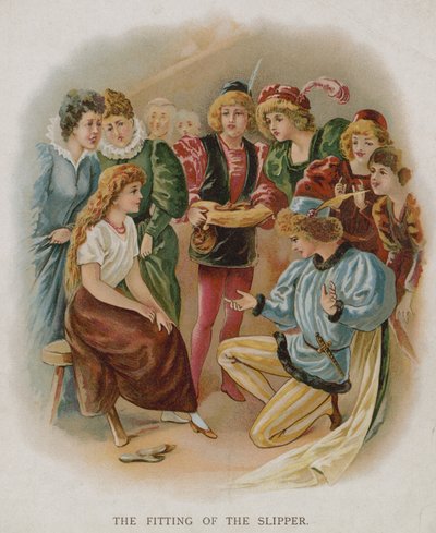 Das Anprobieren des Schuhs von English School