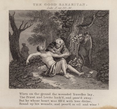 Der barmherzige Samariter, Lukas X, Vers 30, 36 von English School