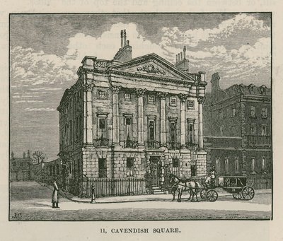 Das Haus von Mr. Scotmother, Cavendish Square, London von English School