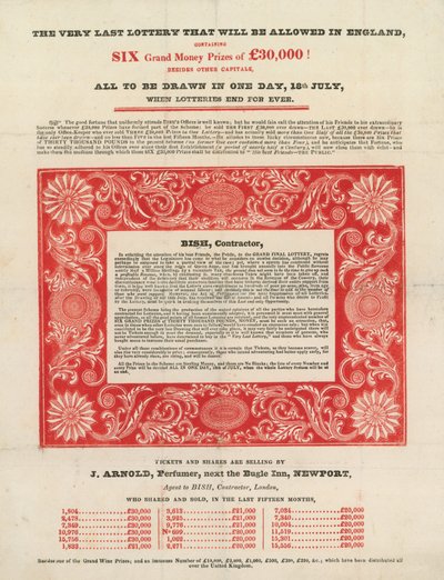 Die letzte Lotterie in England von English School