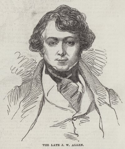Der verstorbene J. W. Allen (Gravur) von English School