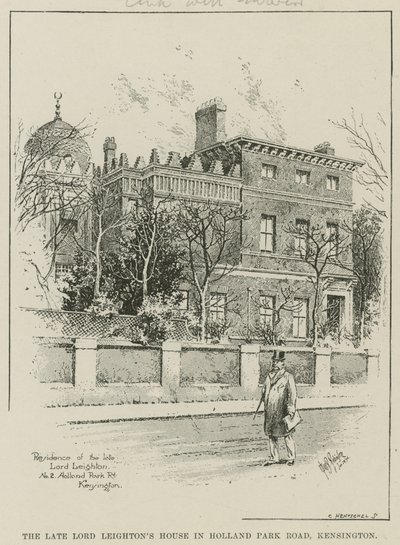Das Haus des verstorbenen Lord Leighton in Holland Park Road, Kensington, London von English School