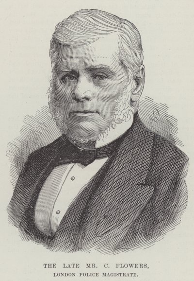 Der verstorbene Herr C Flowers, Londoner Polizeimagistrat (Stich) von English School