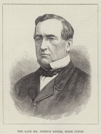 Der verstorbene Mr. Justice Keogh, irischer Richter (Gravur) von English School