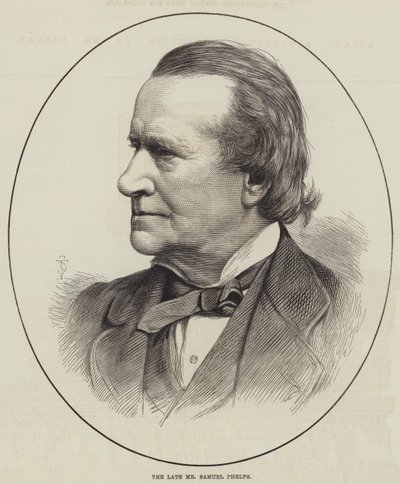 Der verstorbene Mr. Samuel Phelps (Gravur) von English School