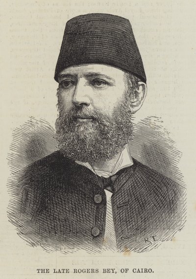Der verstorbene Rogers Bey aus Kairo (Gravur) von English School