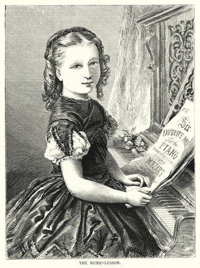 Die Musikstunde (Gravur) von English School