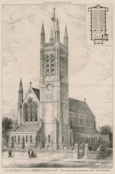 Die neue Pfarrkirche St. Paul, Hammersmith von English School