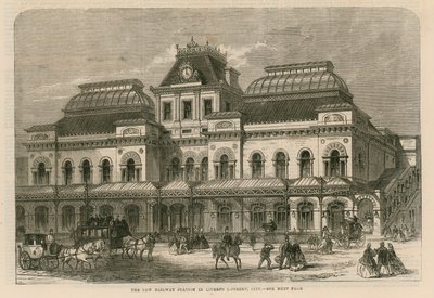 Der neue Bahnhof an der Liverpool Street, City, London von English School