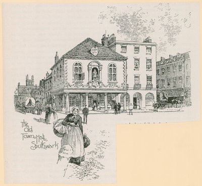 Das alte Rathaus, Borough High Street, Southwark, London von English School