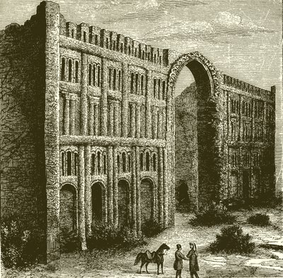 Die Ruinen des Palastes von Babylon von English School