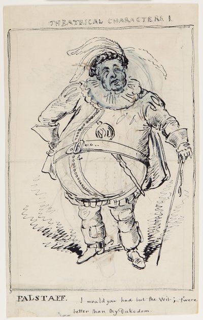 Theaterfiguren 1: Falstaff, ca. 1825 von English School