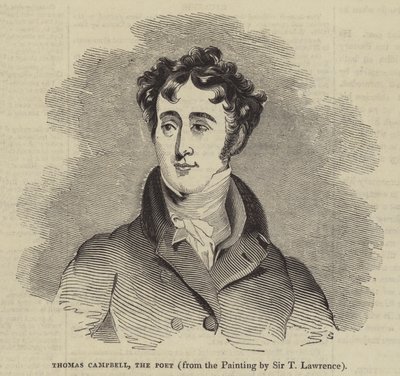Thomas Campbell, der Dichter (Gravur) von English School