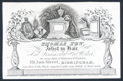 Thomas Tow, Künstler im Haar, Visitenkarte von English School