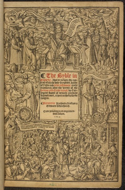 Titelseite der Großen Bibel, manchmal auch 
