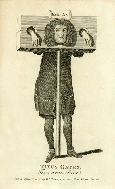 Titus Oates, Pranger von English School
