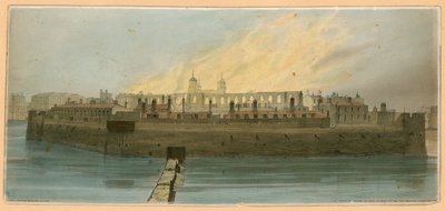 Tower von London Feuer, 1841 von English School