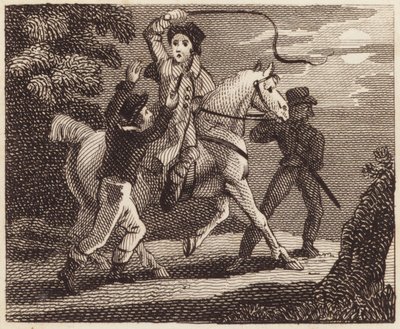 Reisende von Räubern angegriffen (Gravur) von English School